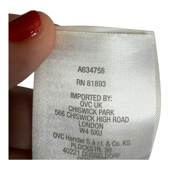 Denim & Co. Beach V-Neck Ruched Waist Swim Dress 22W A634759 Blue Stripe Palm - Picture 12 of 15